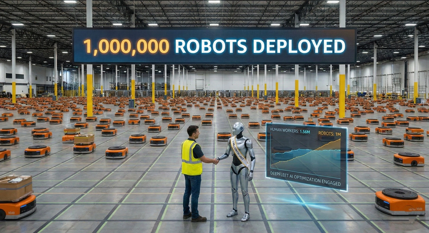 When Machines Match Humans: Amazon’s Robot Army Hits 1 Million
