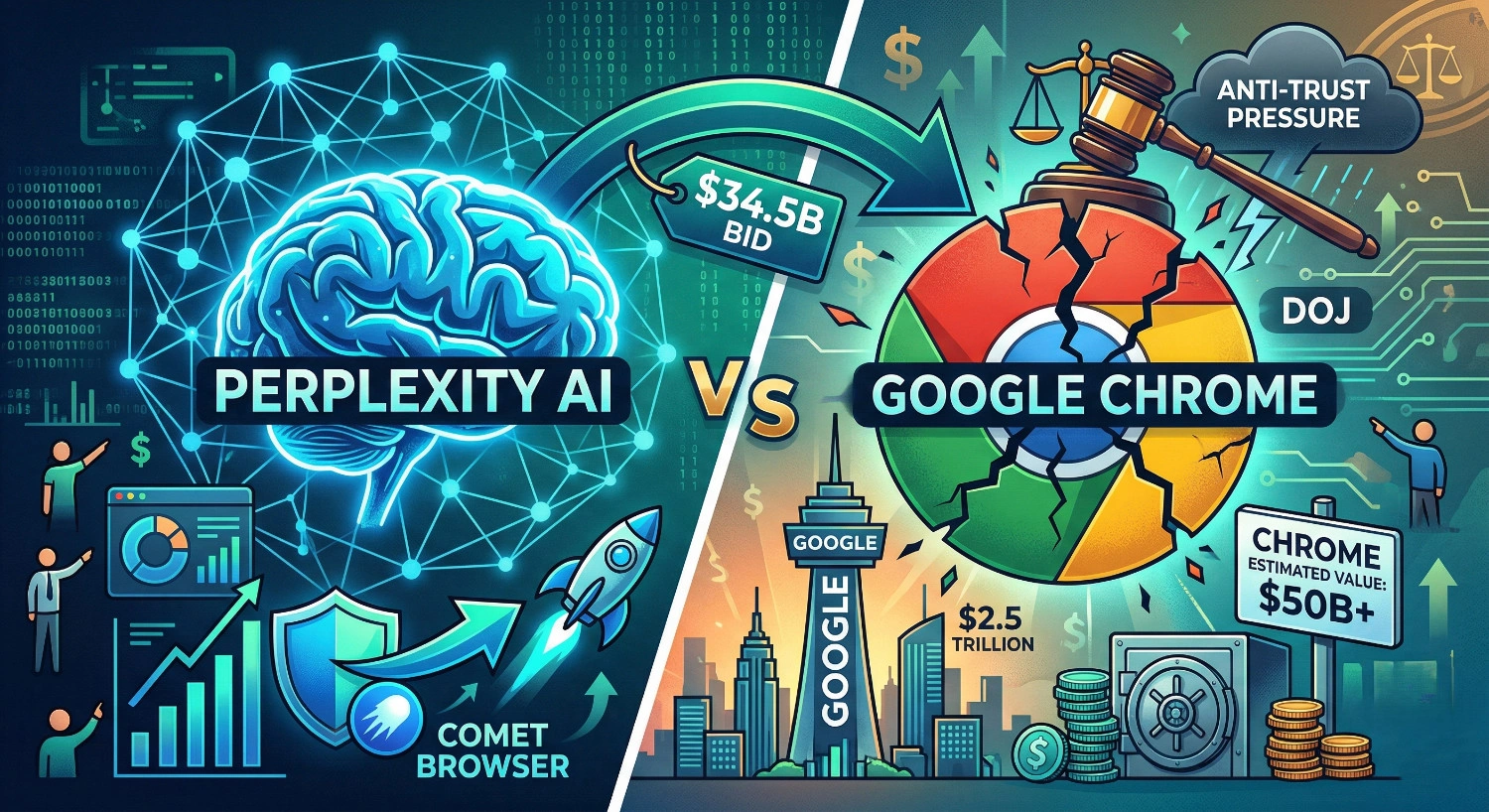 Perplexity AI Makes Stunning $34.5B Bid for Google Chrome Browser