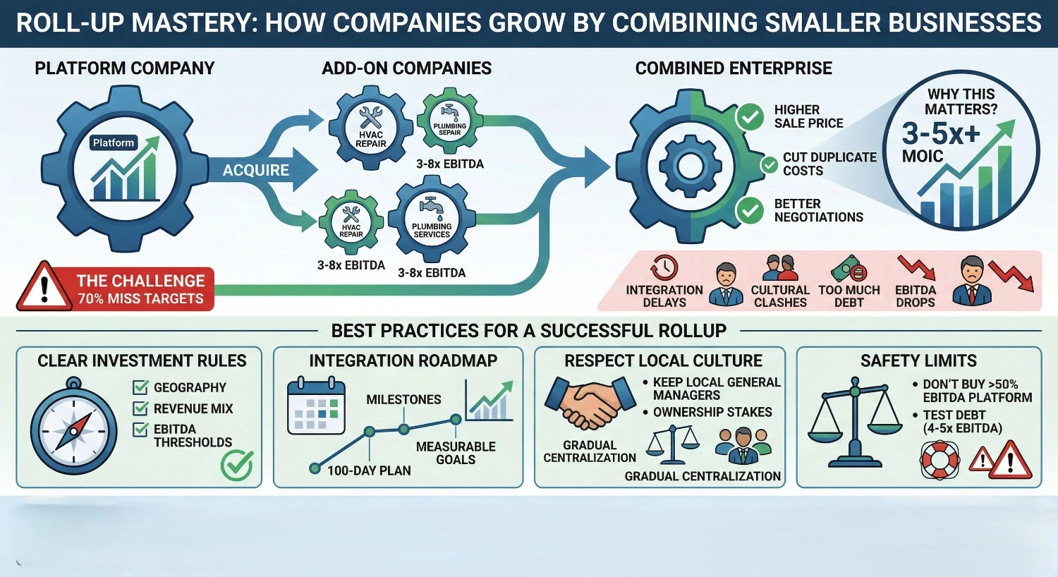Roll-Up Mastery: How Companies Grow by Combining Smaller Businesses